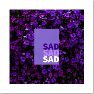 Aesthetic Sad Flowers Collage Posters and Art